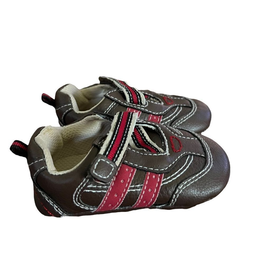 Koala Kids Brown Faux Leather infant sneakers size 2